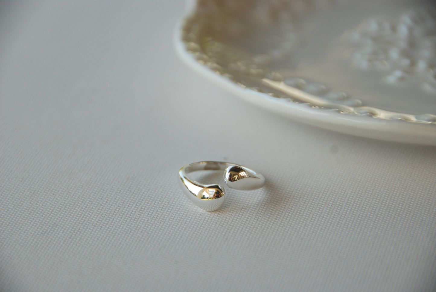 Anillo Doble Pelotitas Plata 925