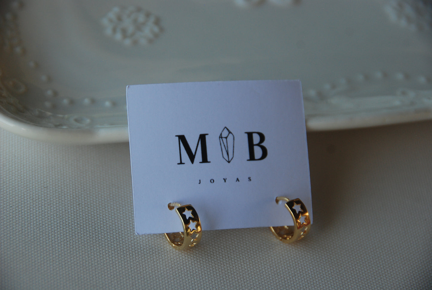 Argollitas Estrellas Caladas