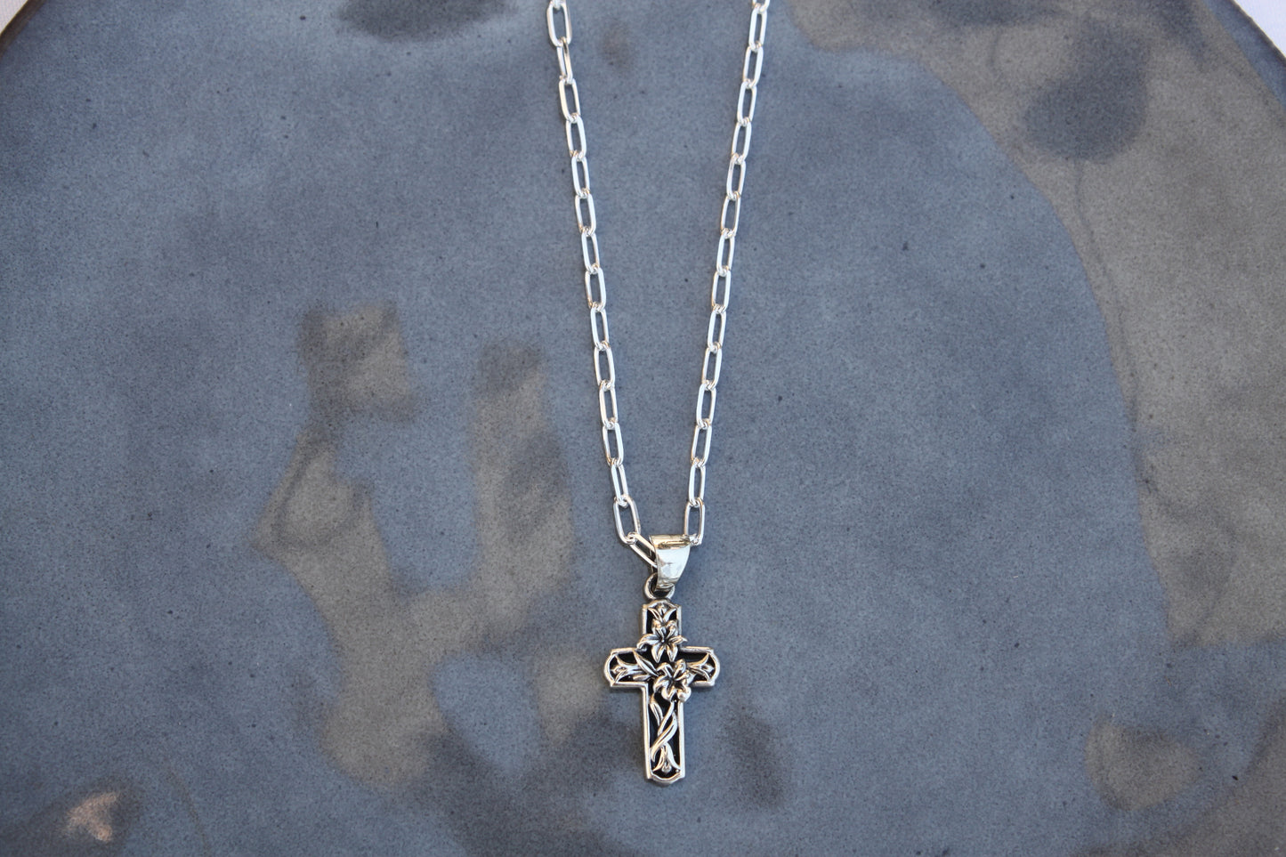 Forever Bloom Cross Link Necklace