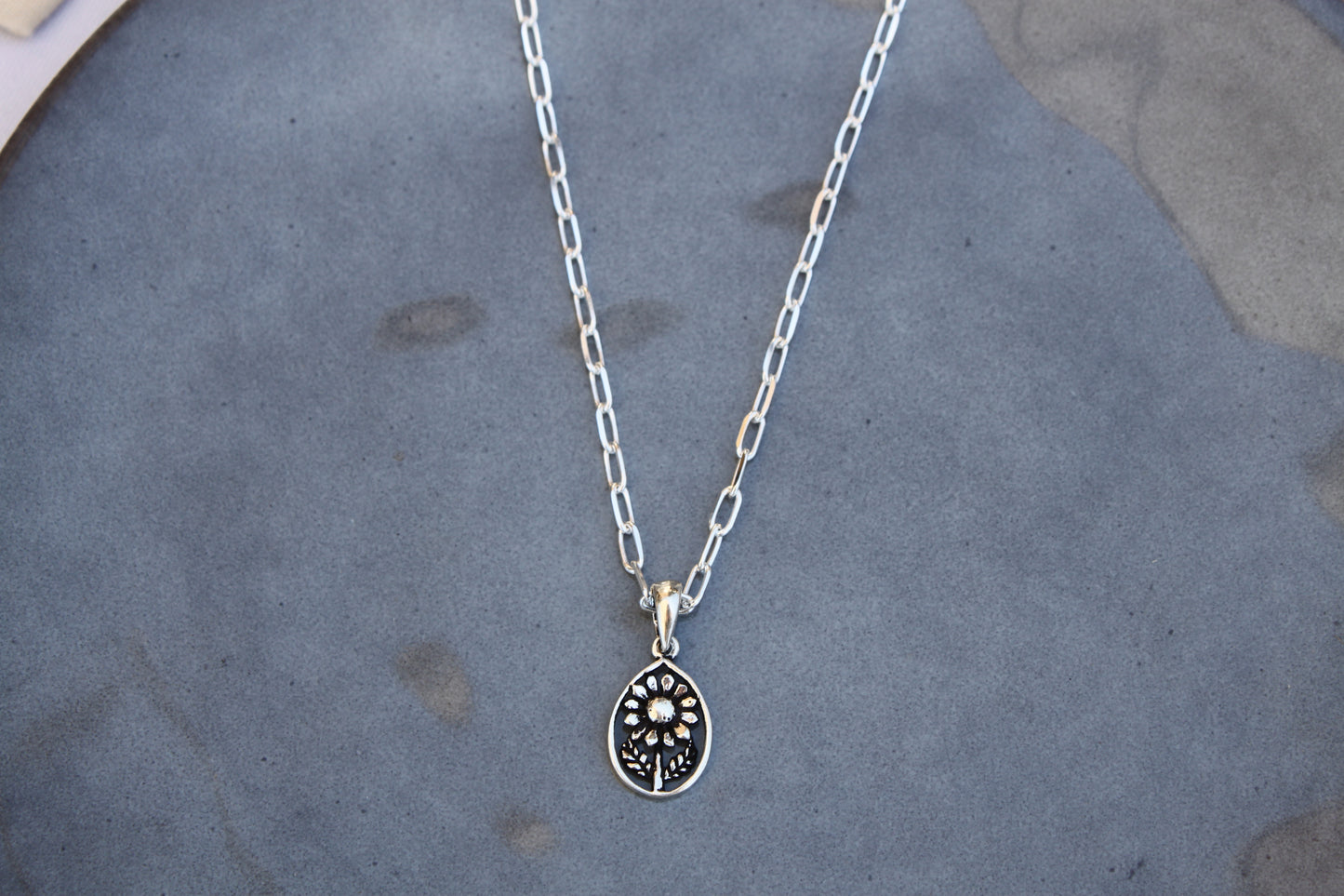 Sunflower Link Necklace