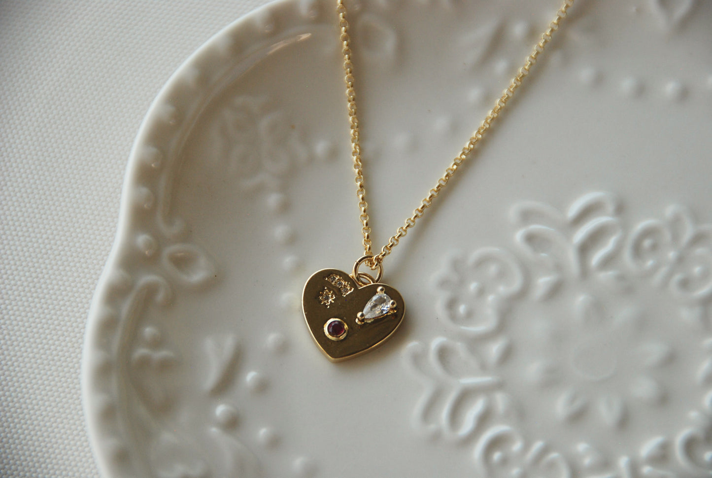 Collar Corazón Piedras