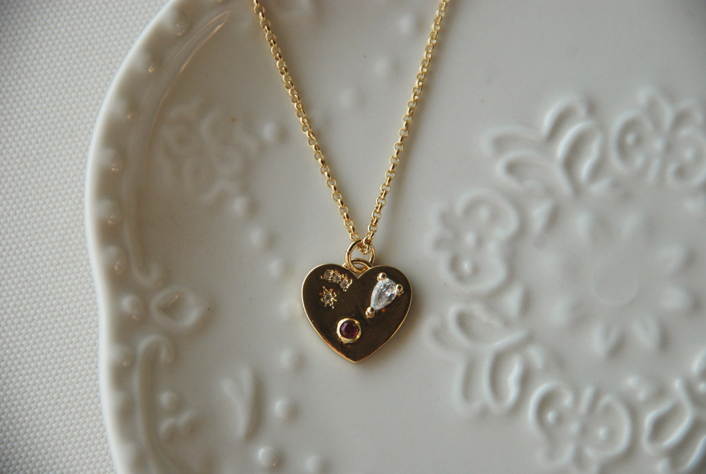 Collar Corazón Piedras