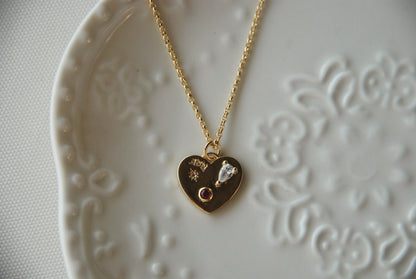 Collar Corazón Piedras