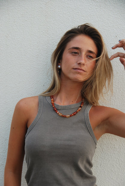 Collar Ágata Terracota