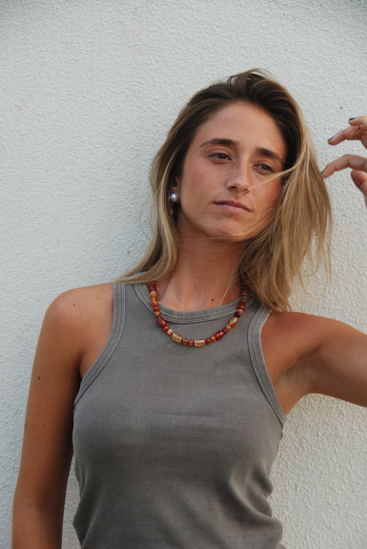 Collar Ágata Terracota