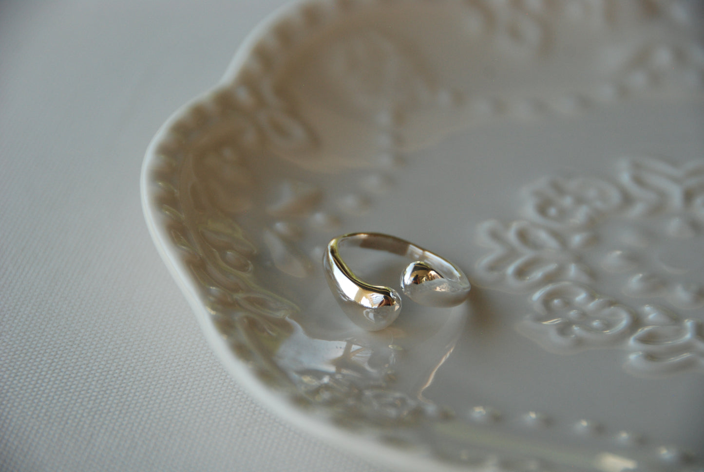 Anillo Doble Pelotitas Plata 925