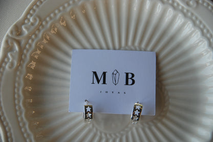 Argollitas Estrellas Caladas