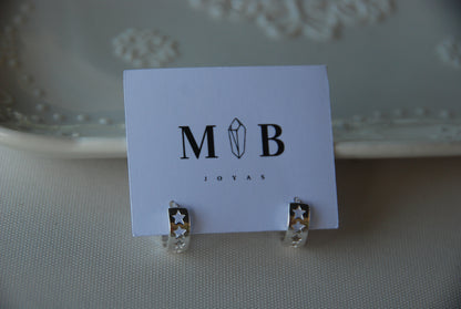 Argollitas Estrellas Caladas