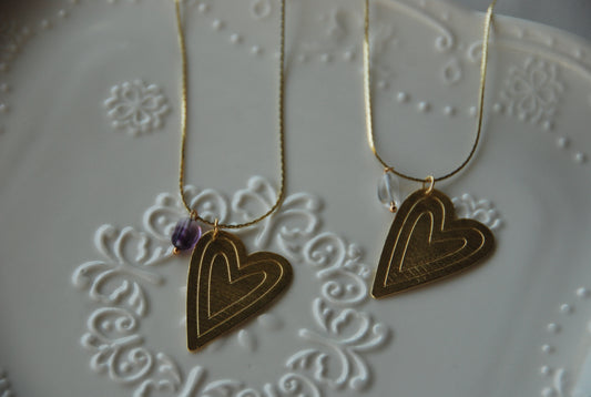 Collar Maxi Corazón Piedra