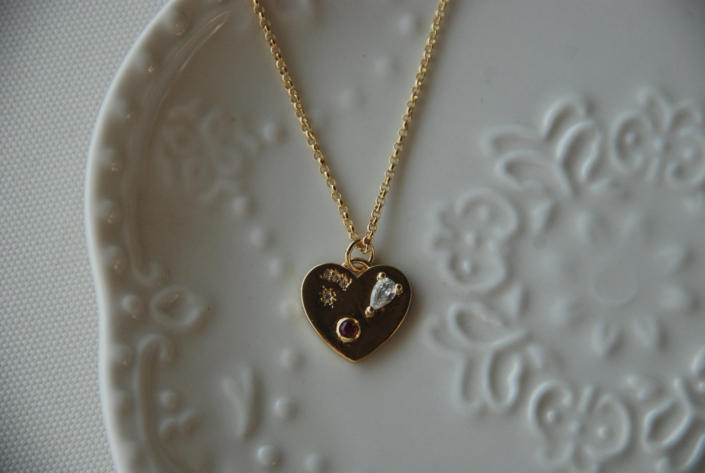 Collar Corazón Piedras