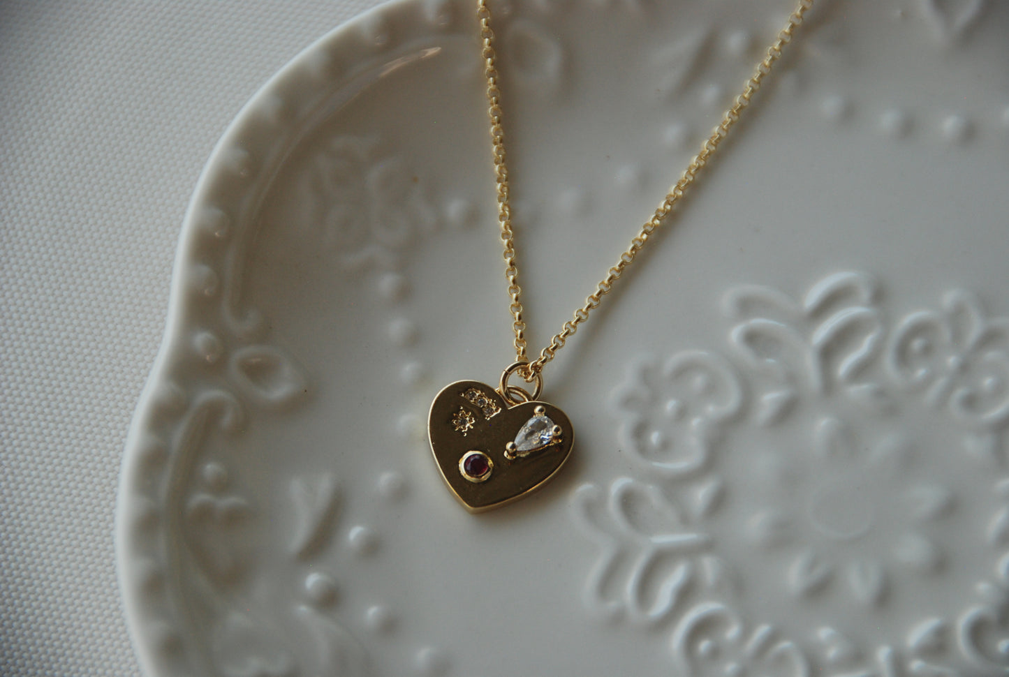 Collar Corazón Piedras