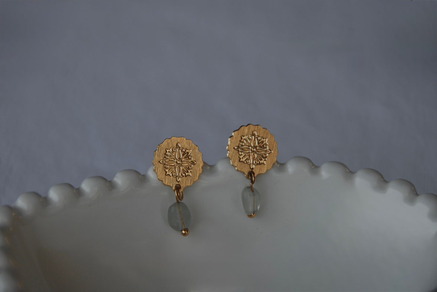 Aro Mandala Piedra Dorado