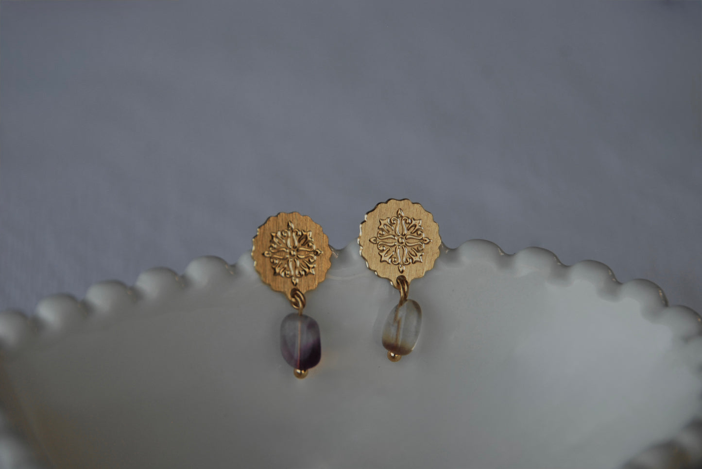 Aro Mandala Piedra Dorado