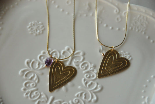 Collar Maxi Corazón Piedra