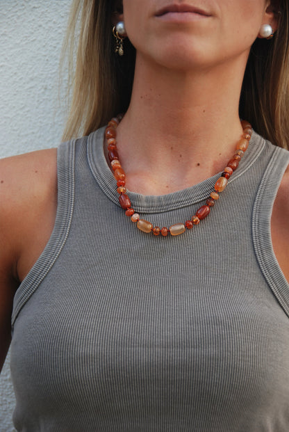 Collar Ágata Terracota